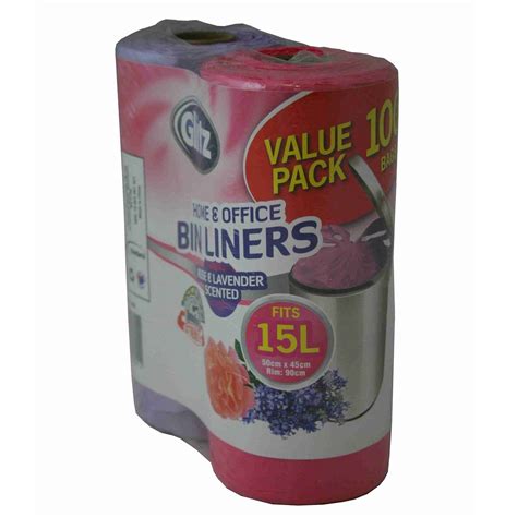 scented drawer liners bunnings|Glitz 15L Medium Scented Tie Top Kitchen Bin Liners